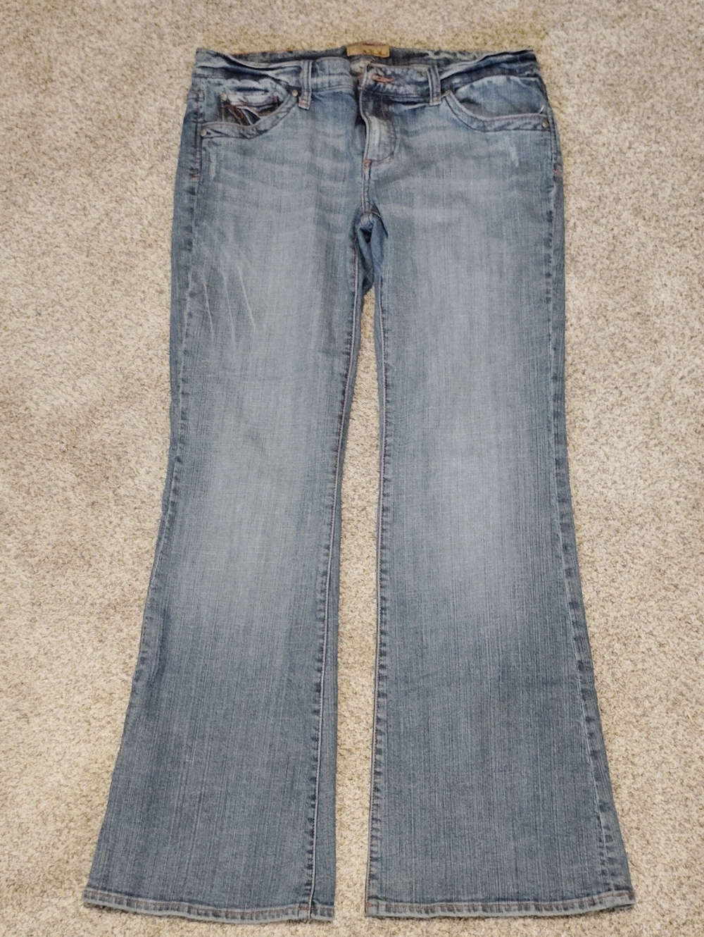 See Thru Soul Light Blue Flare Jeans